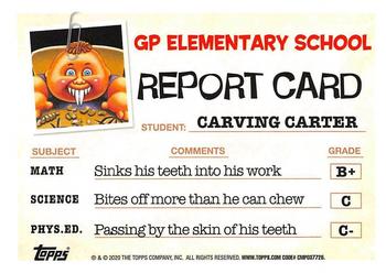 2020 Topps Garbage Pail Kids: Late to School - Bruised Black #63b Buck Tooth Back