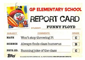 2020 Topps Garbage Pail Kids: Late to School - Bruised Black #69b Class Clown Clyde Back