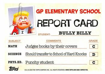 2020 Topps Garbage Pail Kids: Late to School - Bruised Black #80a Bully Billy Back