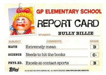 2020 Topps Garbage Pail Kids: Late to School - Bruised Black #87a Bully Billie Back