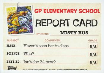 2020 Topps Garbage Pail Kids: Late to School - Booger Green #3a Misty Bus Back