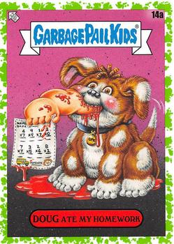 2020 Topps Garbage Pail Kids: Late to School - Booger Green #14a Doug Ate My Homework Front