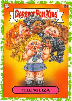 2020 Topps Garbage Pail Kids: Late to School - Booger Green #15a Telling Liza Front