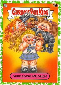 2020 Topps Garbage Pail Kids: Late to School - Booger Green #15b Spreading Rumer Front