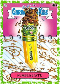 2020 Topps Garbage Pail Kids: Late to School - Booger Green #42a Number 2 Stu Front