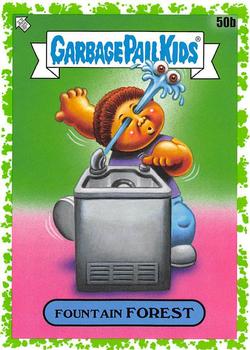 2020 Topps Garbage Pail Kids: Late to School - Booger Green #50b Fountain Forest Front