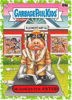 2020 Topps Garbage Pail Kids: Late to School - Booger Green #64a Headmaster Astor Front