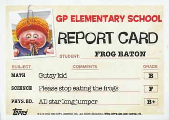 2020 Topps Garbage Pail Kids: Late to School - Booger Green #70a Frog Eaton Back