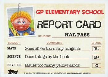 2020 Topps Garbage Pail Kids: Late to School - Booger Green #79a Hal Pass Back