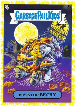 2020 Topps Garbage Pail Kids: Late to School - Phlegm Yellow #3b Bus Stop Becky Front