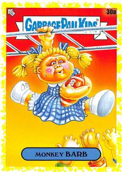 2020 Topps Garbage Pail Kids: Late to School - Phlegm Yellow #30a Monkey Barb Front