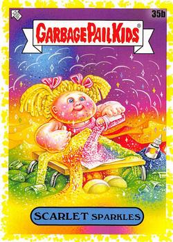 2020 Topps Garbage Pail Kids: Late to School - Phlegm Yellow #35b Scarlet Sparkles Front