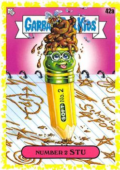 2020 Topps Garbage Pail Kids: Late to School - Phlegm Yellow #42a Number 2 Stu Front
