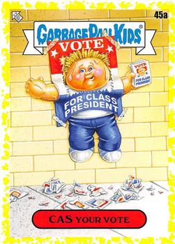 2020 Topps Garbage Pail Kids: Late to School - Phlegm Yellow #45a Cas Your Vote Front