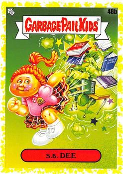 2020 Topps Garbage Pail Kids: Late to School - Phlegm Yellow #48b S.B. Dee Front