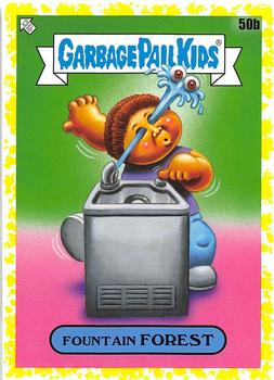 2020 Topps Garbage Pail Kids: Late to School - Phlegm Yellow #50b Fountain Forest Front