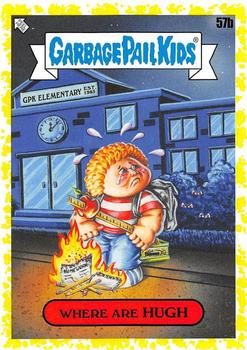 2020 Topps Garbage Pail Kids: Late to School - Phlegm Yellow #57b Where Are Hugh Front