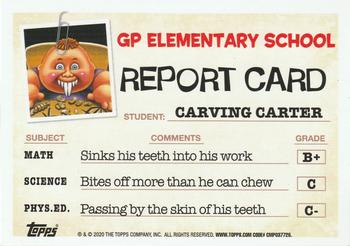 2020 Topps Garbage Pail Kids: Late to School - Phlegm Yellow #63a Carving Carter Back