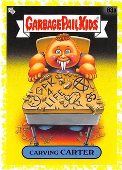 2020 Topps Garbage Pail Kids: Late to School - Phlegm Yellow #63a Carving Carter Front