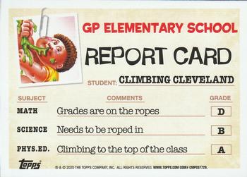 2020 Topps Garbage Pail Kids: Late to School - Phlegm Yellow #65a Climbing Cleveland Back