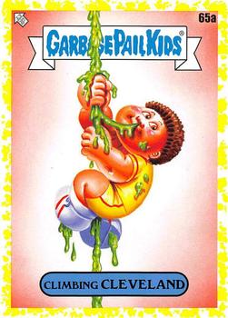 2020 Topps Garbage Pail Kids: Late to School - Phlegm Yellow #65a Climbing Cleveland Front