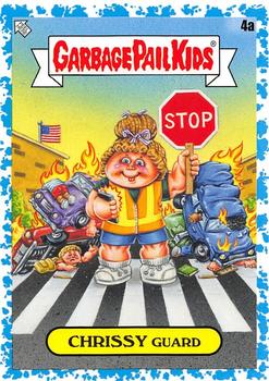 2020 Topps Garbage Pail Kids: Late to School - Spit Blue #4a Chrissy Guard Front
