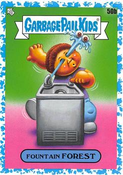 2020 Topps Garbage Pail Kids: Late to School - Spit Blue #50b Fountain Forest Front