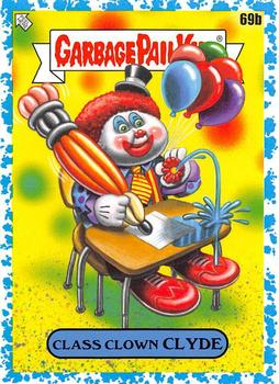 2020 Topps Garbage Pail Kids: Late to School - Spit Blue #69b Class Clown Clyde Front