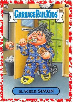 2020 Topps Garbage Pail Kids: Late to School - Blood Nose Red #6a Slacker Simon Front