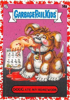 2020 Topps Garbage Pail Kids: Late to School - Blood Nose Red #14a Doug Ate My Homework Front