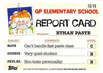 2020 Topps Garbage Pail Kids: Late to School - Blood Nose Red #38a Ethan Paste Back