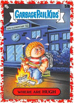 2020 Topps Garbage Pail Kids: Late to School - Blood Nose Red #57b Where Are Hugh Front