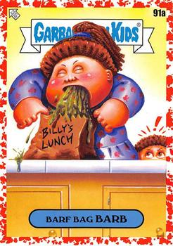 2020 Topps Garbage Pail Kids: Late to School - Blood Nose Red #91a Barf Bag Barb Front