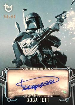 2020 Topps Star Wars Return of the Jedi Black & White - Autographs Blue Hue Shift #NNO Dickey Beer Front