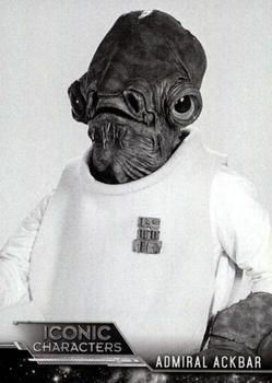 2020 Topps Star Wars Return of the Jedi Black & White - Iconic Characters #IC-10 Admiral Ackbar Front
