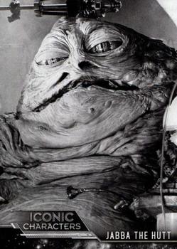 2020 Topps Star Wars Return of the Jedi Black & White - Iconic Characters #IC-13 Jabba The Hutt Front