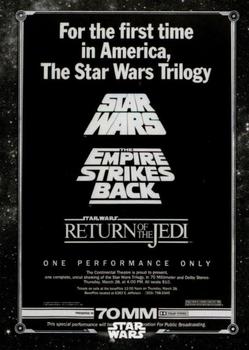 2020 Topps Star Wars Return of the Jedi Black & White - Posters #P-3 Star Wars 70MM Marathon Poster Front