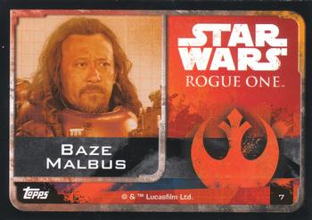 2016 Topps Star Wars Rogue One (German Edition) #7 Baze Malbus Back