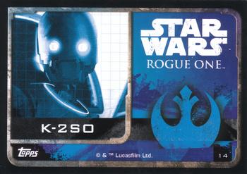 2016 Topps Star Wars Rogue One (German Edition) #14 K-2SO Back