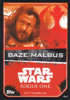 2016 Topps Star Wars Rogue One (German Edition) #66 Baze Malbus Back