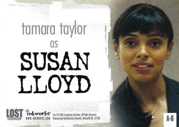 2006 Inkworks Lost Revelations - Autographs #A-6 Tamara Taylor as Susan Lloyd Back