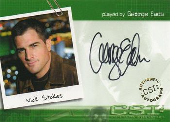 2004 Strictly Ink CSI Series 2 - Autographs #CSI-A23 George Eads Front