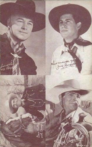 1947 Exhibits All-Star Cowboys #NNO William Boyd / Jack Randall / Gene Autry / Rod Cameron Front