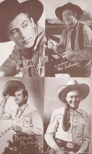 1947 Exhibits All-Star Cowboys #NNO Gary Cooper / Max Terhune / Ray Whitley / Tex Ritter Front