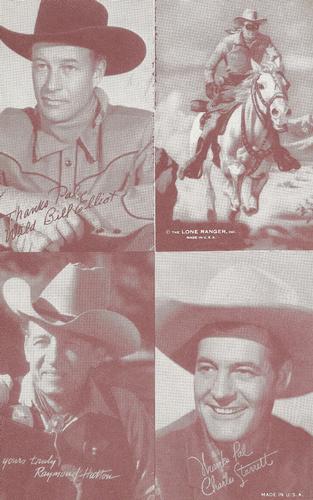 1947 Exhibits All-Star Cowboys #NNO Bill Elliot / The Lone Ranger / Raymond Hutton / Charles Starrett Front