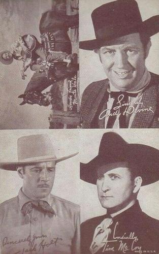 1947 Exhibits All-Star Cowboys #NNO Monte Hale / Andy Devine / Jack Holt / Tim McCoy Front