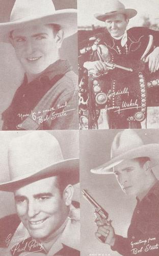 1947 Exhibits All-Star Cowboys #NNO Bob Steele / Jimmy Wakely / Paul Parry / Bob Steele Front