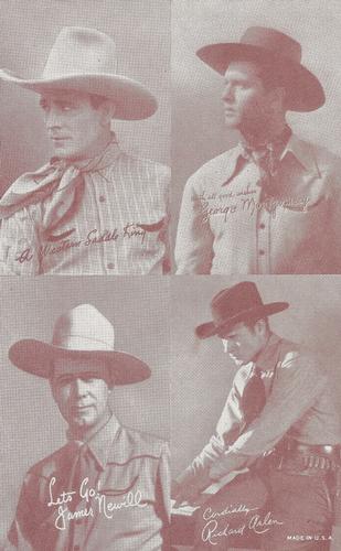 1947 Exhibits All-Star Cowboys #NNO A Western Saddle King / George Montgomery / James Newill / Richard Arlen Front