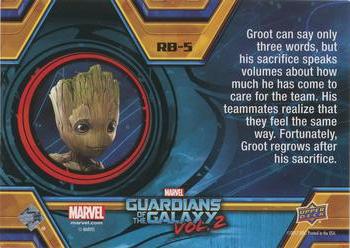 2017 Upper Deck Marvel Guardians of the Galaxy Vol. 2 - Walmart Blue Foil #RB-5 Groot Back
