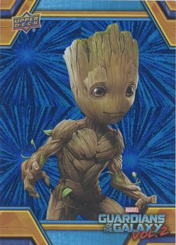 2017 Upper Deck Marvel Guardians of the Galaxy Vol. 2 - Walmart Blue Foil #RB-5 Groot Front